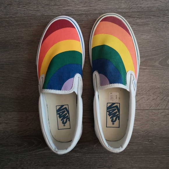 mens rainbow vans